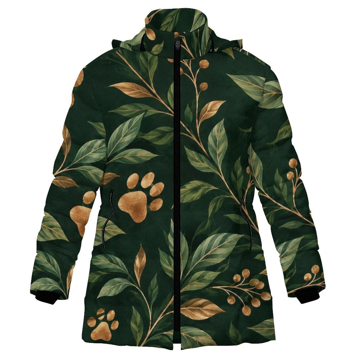 Golden Paws Botanical Quilted Hooded Coat
