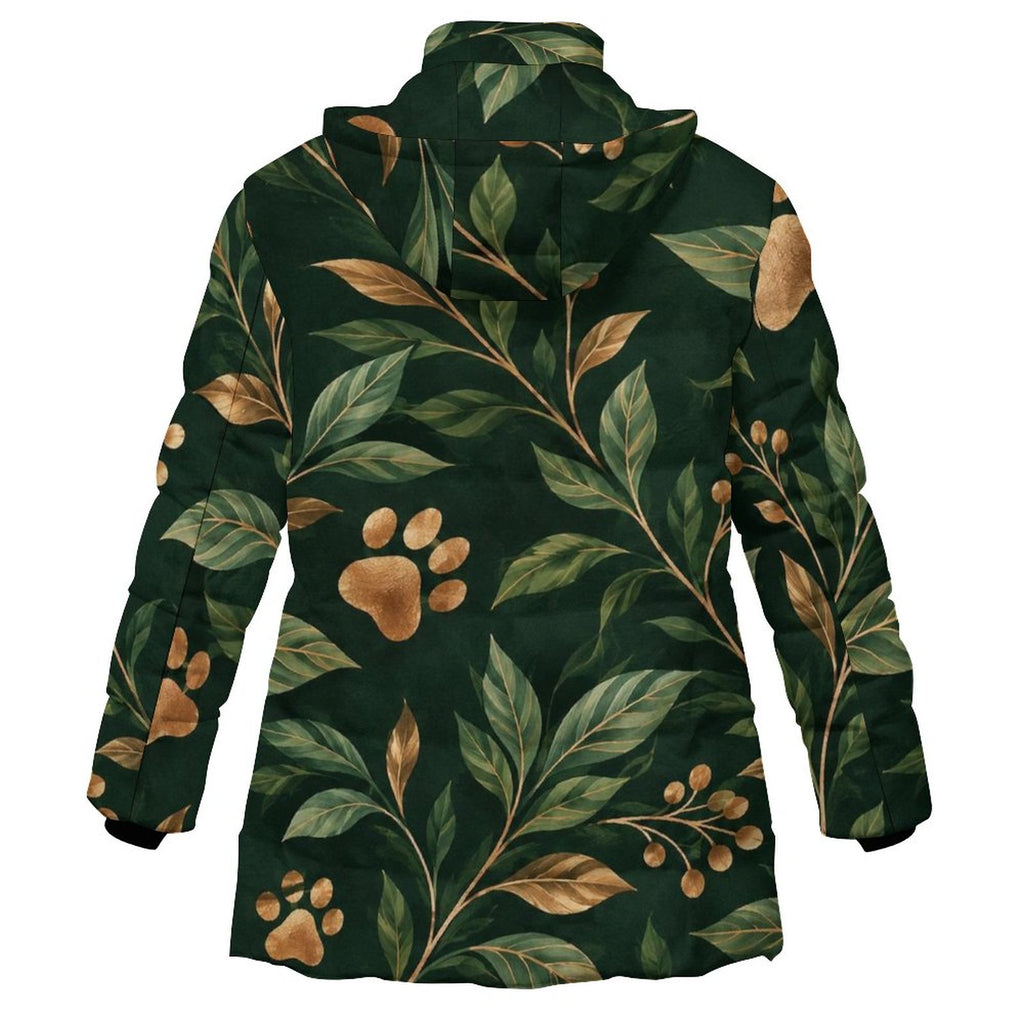 Golden Paws Botanical Quilted Hooded Coat