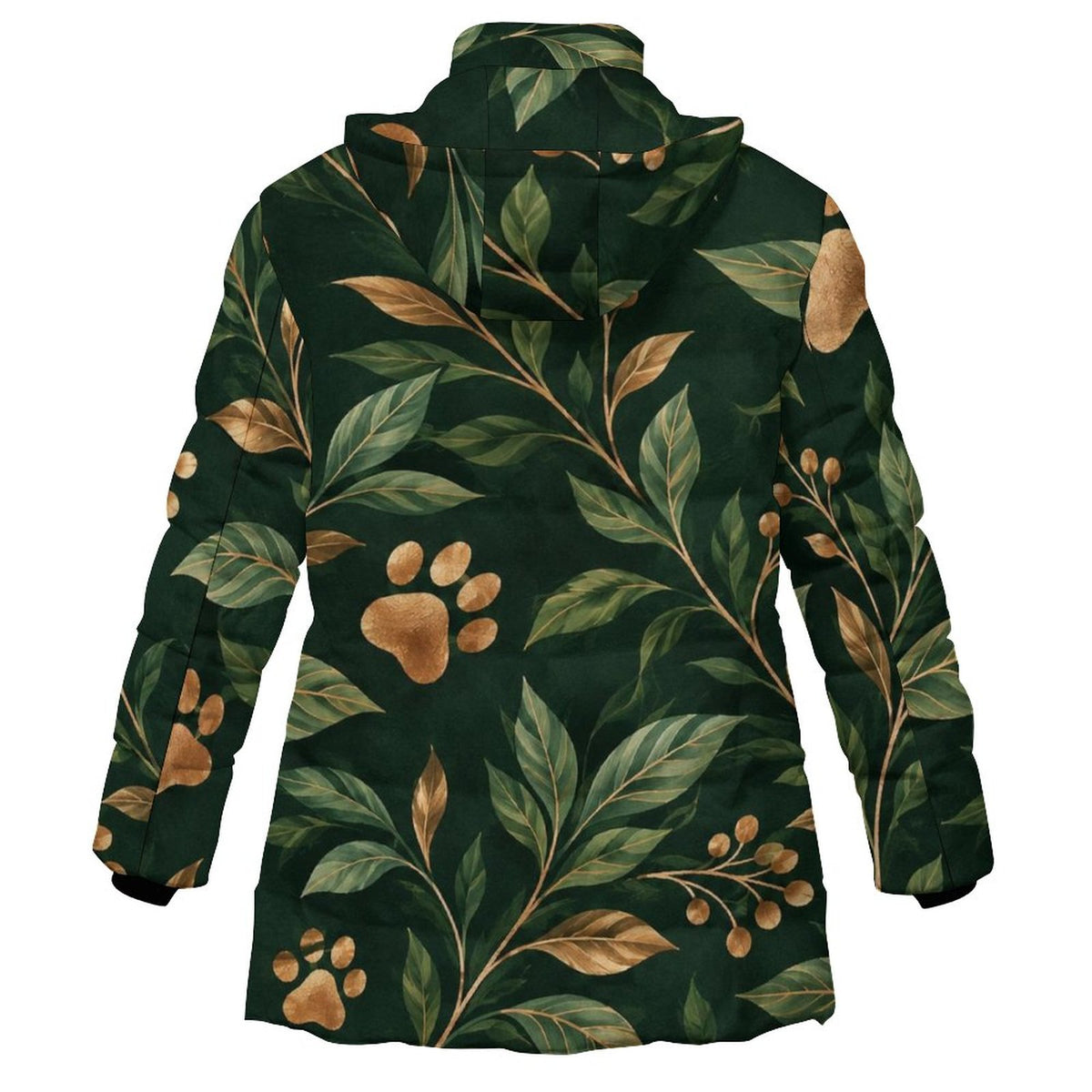 Golden Paws Botanical Quilted Hooded Coat